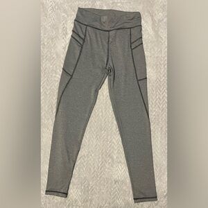 Gray Athletic Leggings with Pockets